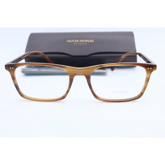 Oliver Peoples Teril OV5385U 1011 Brown Rectangle Eyeglasses Clear Lenses 56mm - Picture 2 of 5